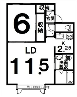 コーポイケダB【1階】の間取り